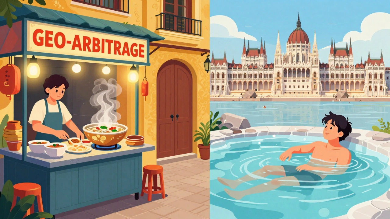 Vibrant scenes of cheap travel in Vietnam and Hungary