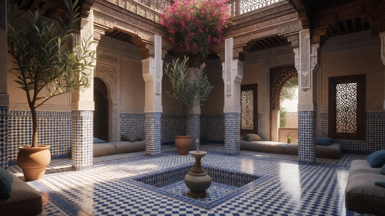 Courtyard of a traditional Moroccan Riad